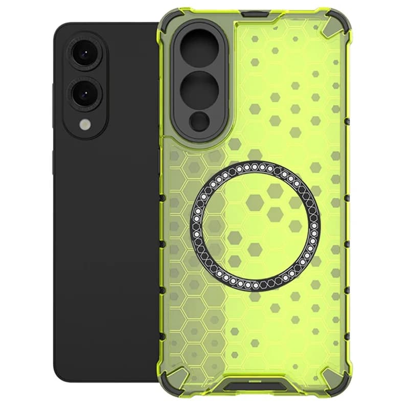 Husa HoneyComb » Samsung S25 Edge, Magnet MagCase, AntiDrOppo Corners, Green 1
