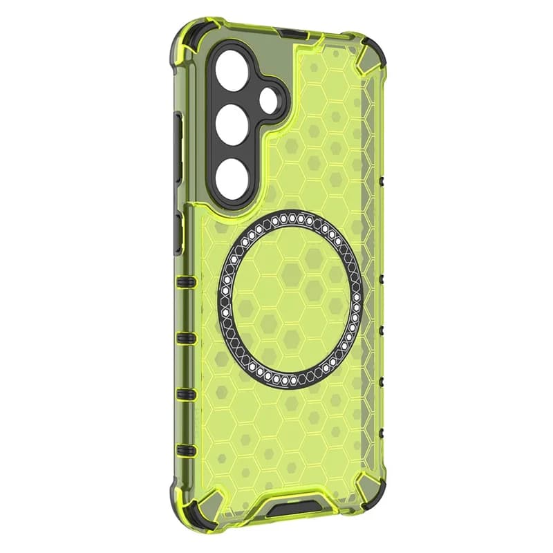 Husa HoneyComb » Samsung S25 Plus, Magnet MagCase, AntiDrOppo Corners, Green 1