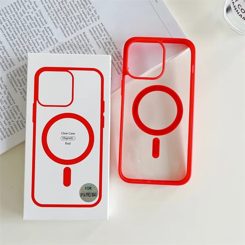 Husa ClearMag » iPhone 16e, MagCase, Acryl Crystal, Pink frame 1