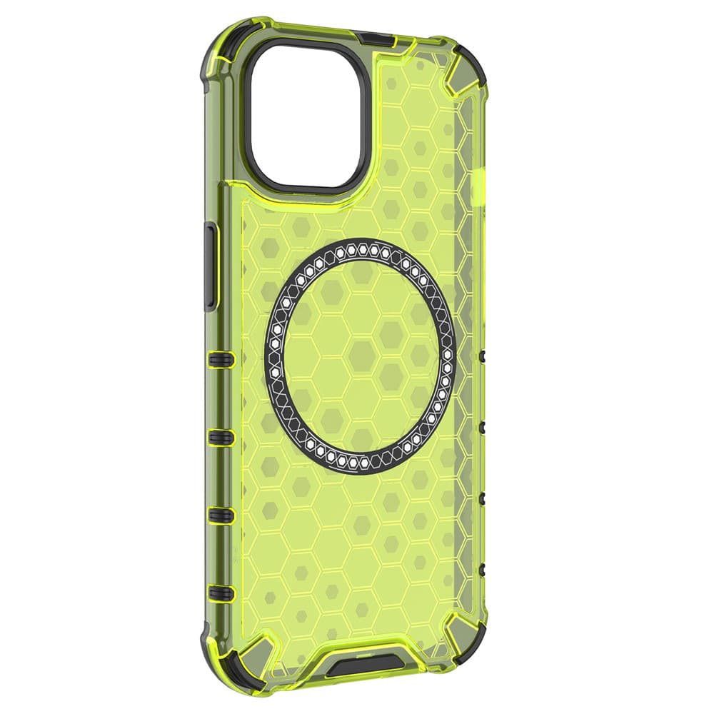 Husa HoneyComb » iPhone 15 Pro Max, Magnet MagCase, AntiDrOppo Corners, Green 1