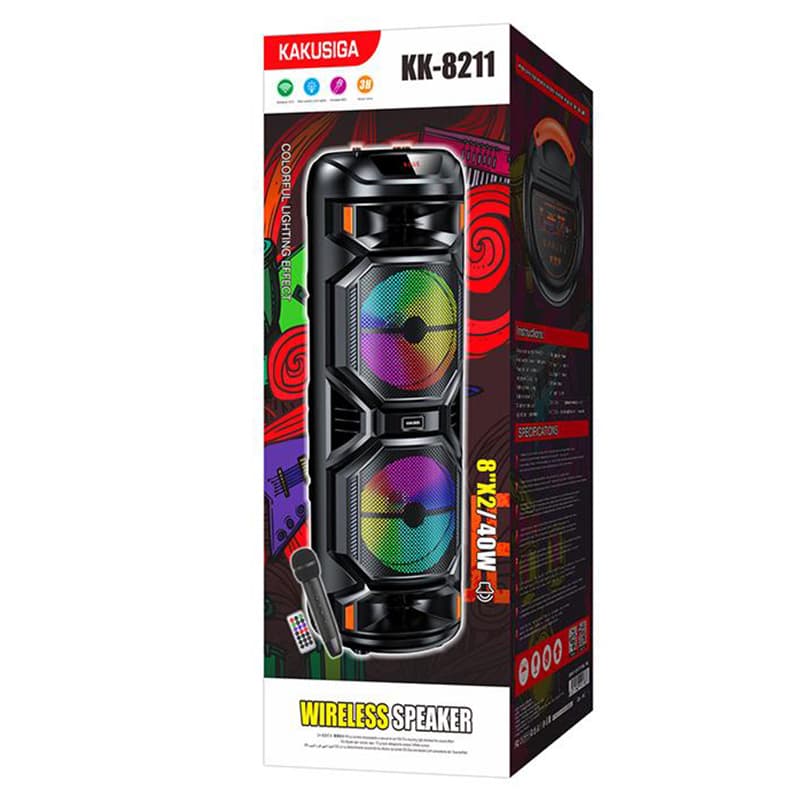 Kaku (KK-8211) - Boxa Portabila, Wireless BT 5.0, 2x40W, 3600mAh, LED Display, Ambient Light, Black 1