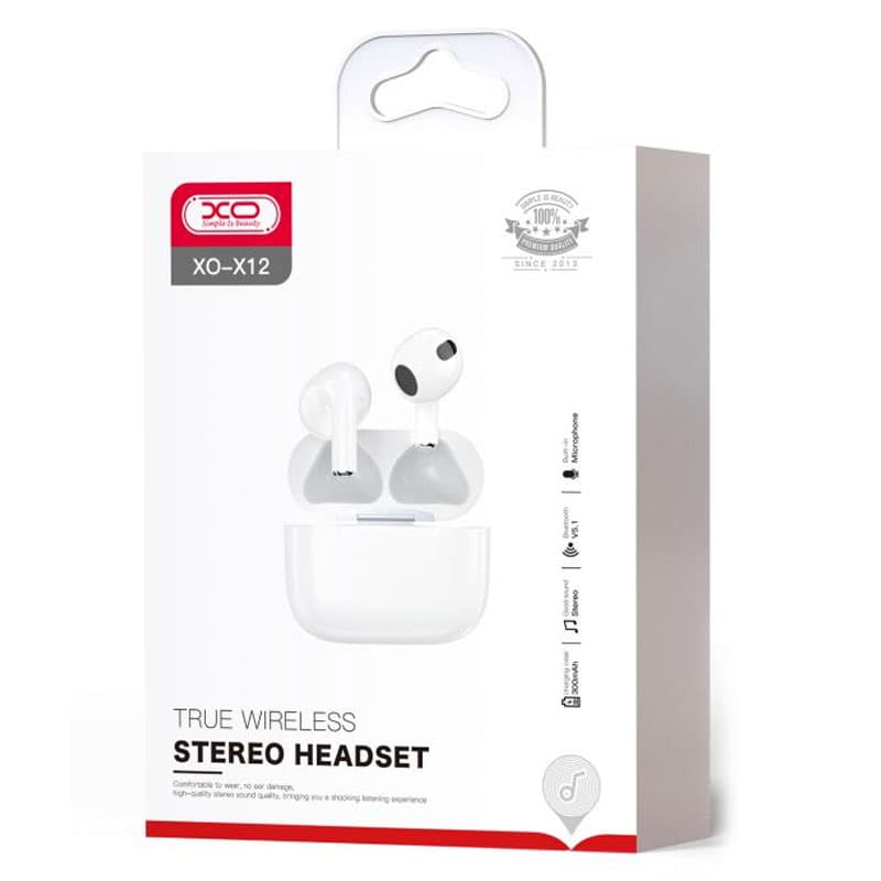 XO (X12) - Casti Wireless, Ear Buds, BT 5.1, 200h StandBy, 200mAh, Mini, White 1
