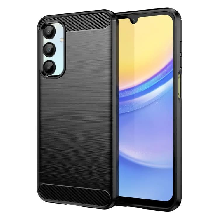 Husa Brush » Samsung A06, TPU, Metall Look, Black 1