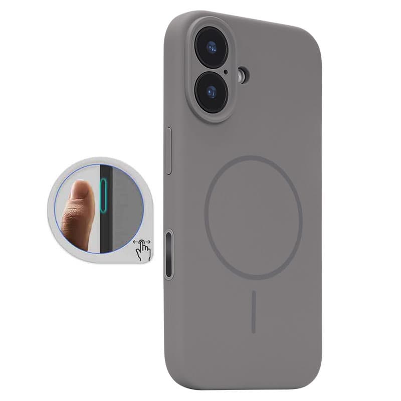 Husa MagThin » iPhone 16, SoftTouch, Camera Control, TPU, Stone Grey 1