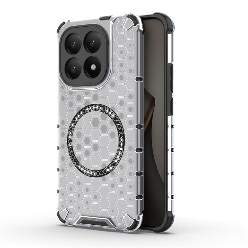 Husa HoneyComb » Honor 400, cu extra protectie colturi, cu MagSafe,White 1