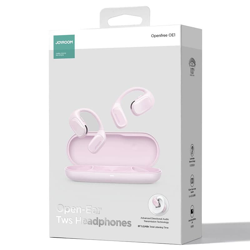 Joyroom (JR-OE1) - Casti Wireless, Open Ear, BT 5.3, 120h StandBy, 600mAh, Pink 1