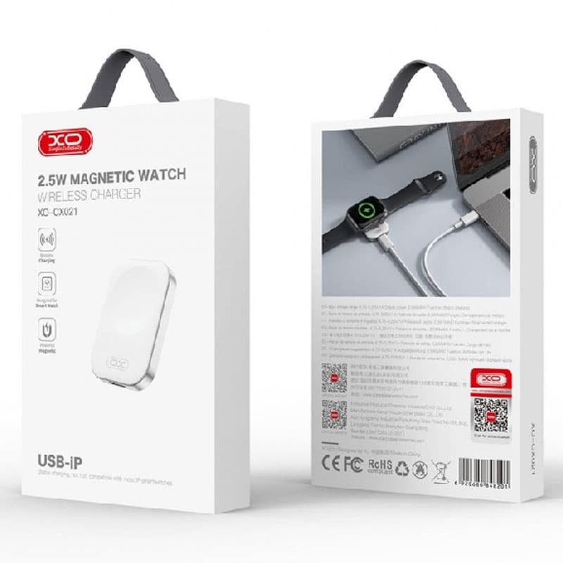 XO (CX021) - Incarcator Wireless, iWatch, Magnetic, 2.5W, Qi Charging, Lightning, Portabil, White 1