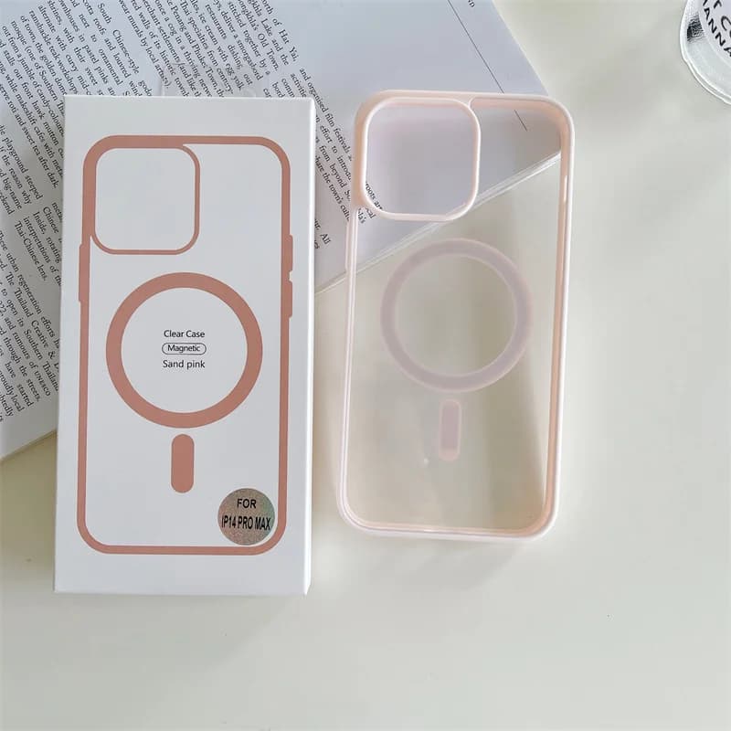 Husa ClearMag » iPhone 16e, MagCase, Acryl Crystal, Gold frame