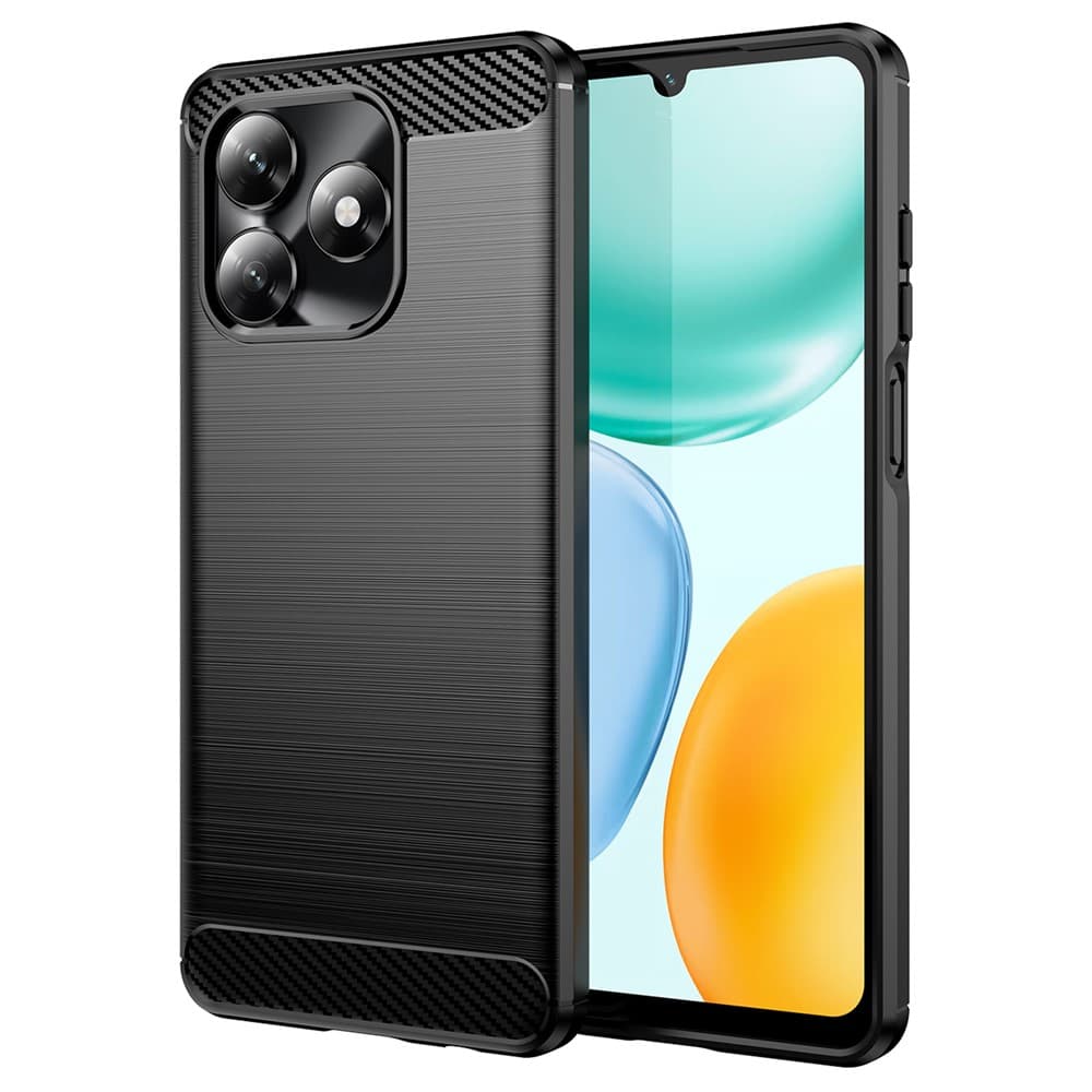 Husa Brush » Honor X5C Plus, TPU, Metall Look, Black 1