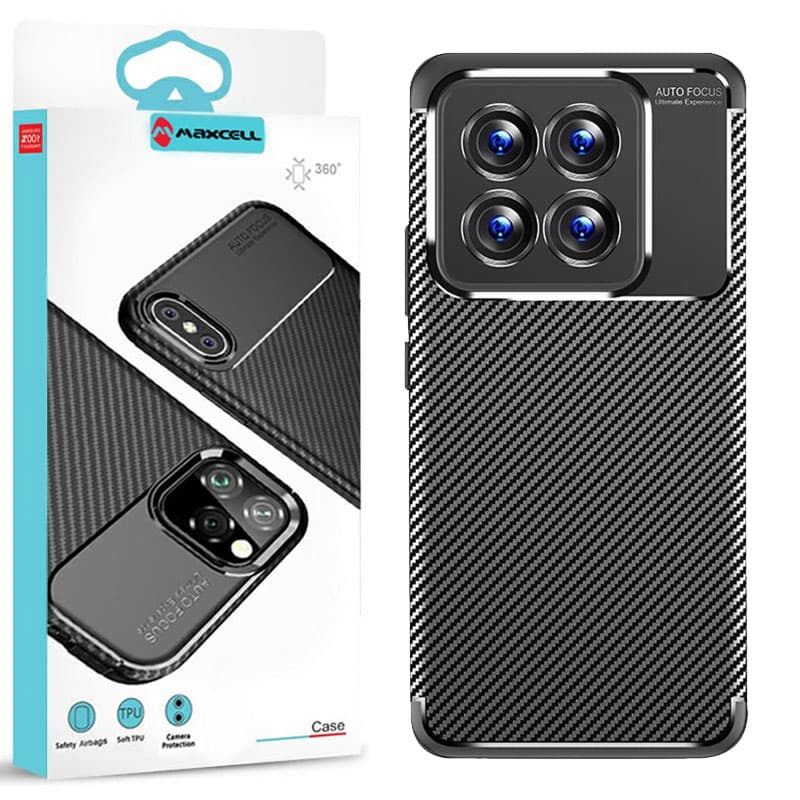 Husa AutoFocus » Xiaomi Redmi Note 14 Pro 4G, Carbon Texture, TPU, Black 1
