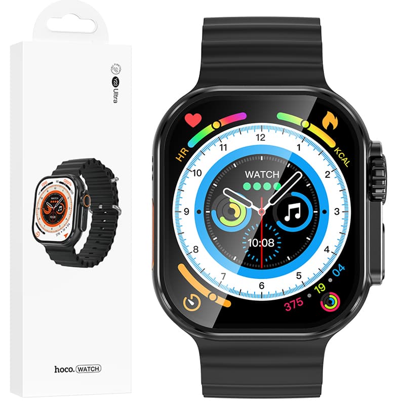 Hoco (Y23 Ultra) - Ceas SmartWatch, Sport, BT 5.3, functie de apel, 300mAh, Multilanguage, Black 1