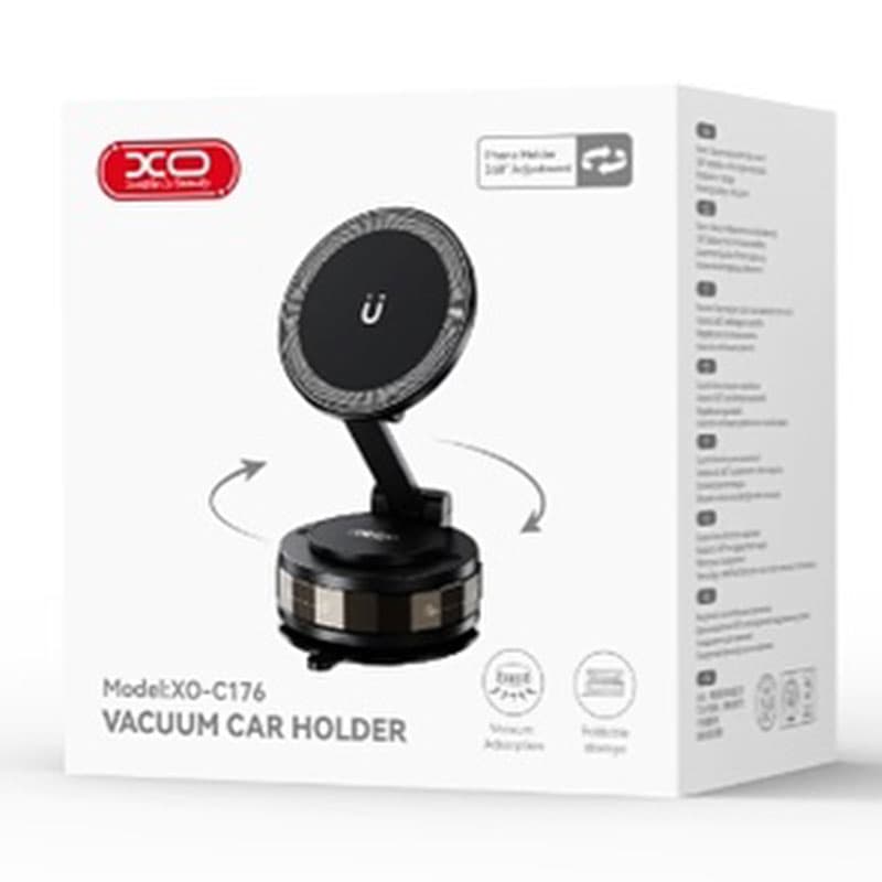 XO (C176) - Suport Auto, DashBoard, cu Ventuza, MagRing, FlipStick, Black 1