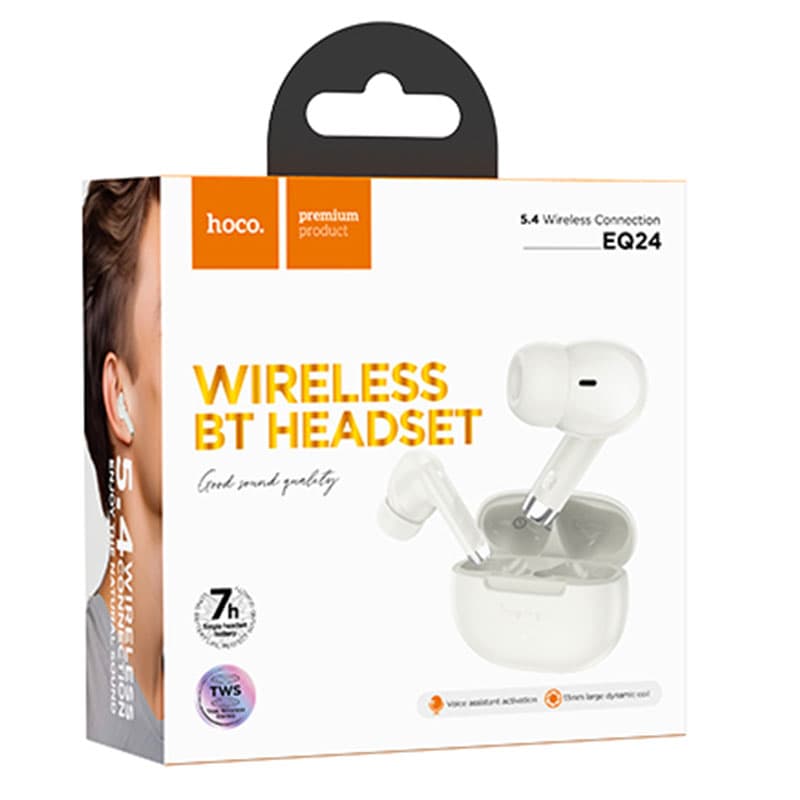Hoco (EQ24) - Casti Wireless, Ear Buds, BT 5.4, 40/320mAh, Monet/Gold 1