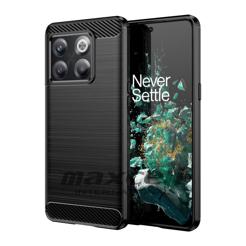 Husa Oppo Reno11 F, Carbon Stripe, TPU flexibil 2 mm, Black