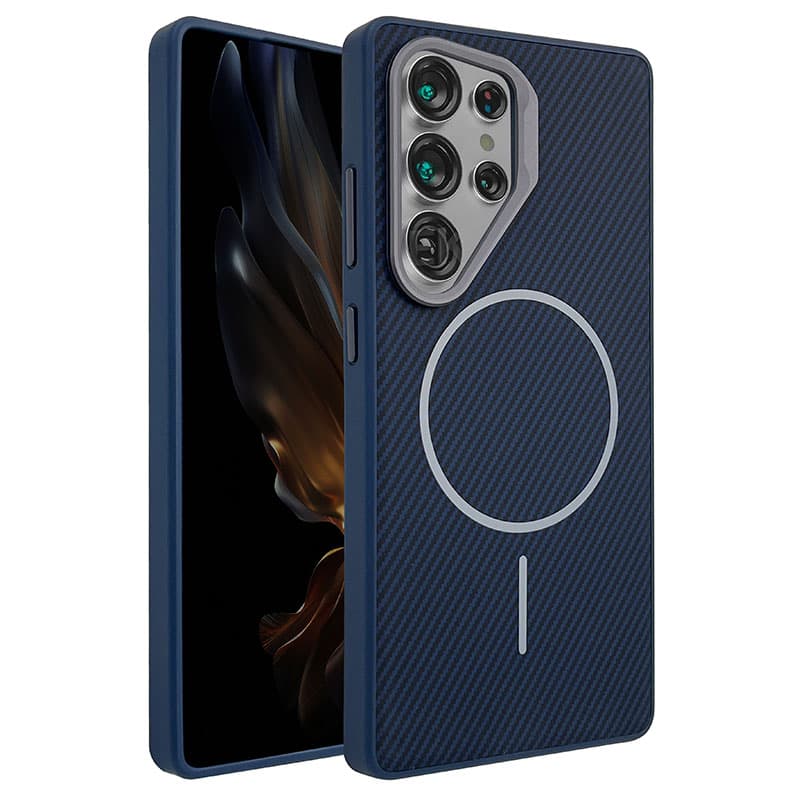 Husa MagFiber » Samsung S25, Carbon MagCase, AntiShock, Blue 1