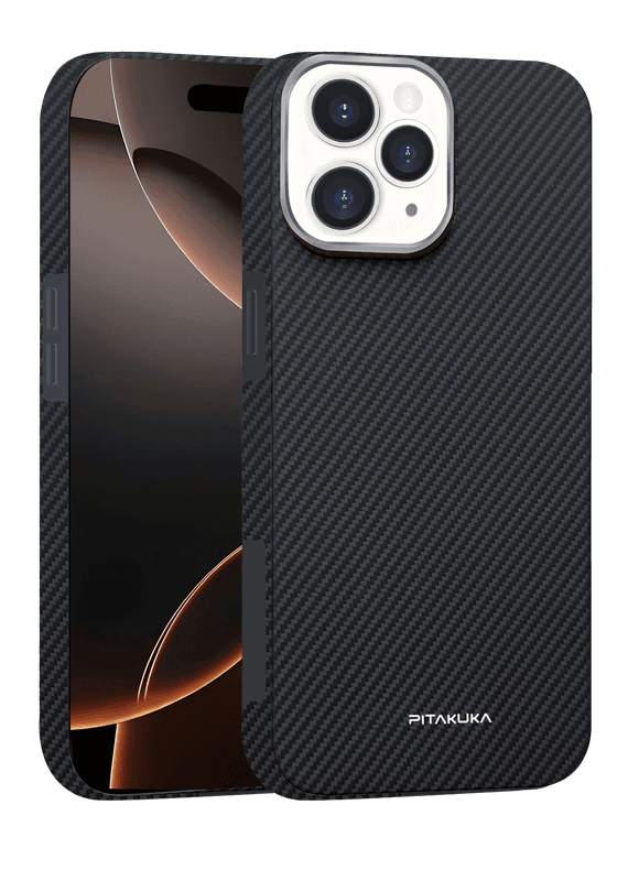 Husa Aramid PTK » iPhone 16 Pro, Kevlar Fiber, cu MagSafe, Woven Black 1
