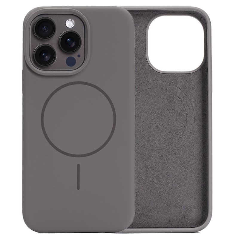 Husa MagThin » iPhone 15 Pro Max, Smooth Soft » MagSafe, Grey 1