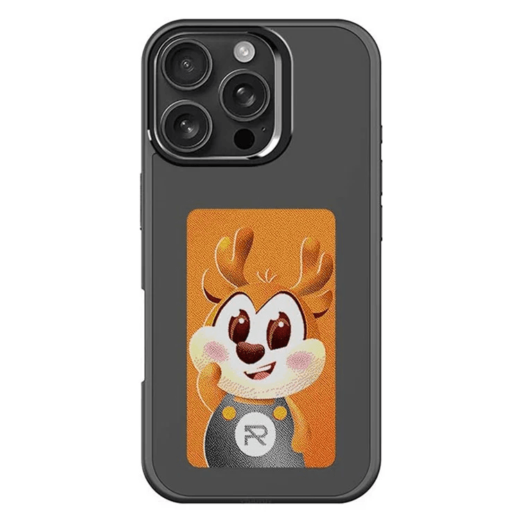 Husa InkLed » iPhone 16 Pro, ShockProof, cu Ecran Digital, Microfiber, Black 1