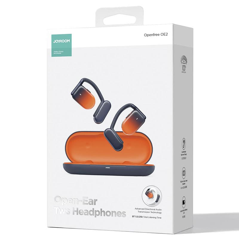 Joyroom (JR-OE2) - Casti Wireless, Open Ear, BT 5.3, StandBy, 600mAh, Orange 1