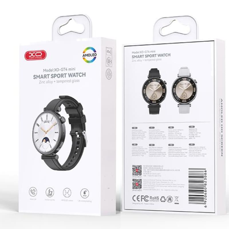XO(GT4) - Ceas SmartWatch, Amoled, Wireless, Waterproof, functii multiPhonele, Talking, Black 1