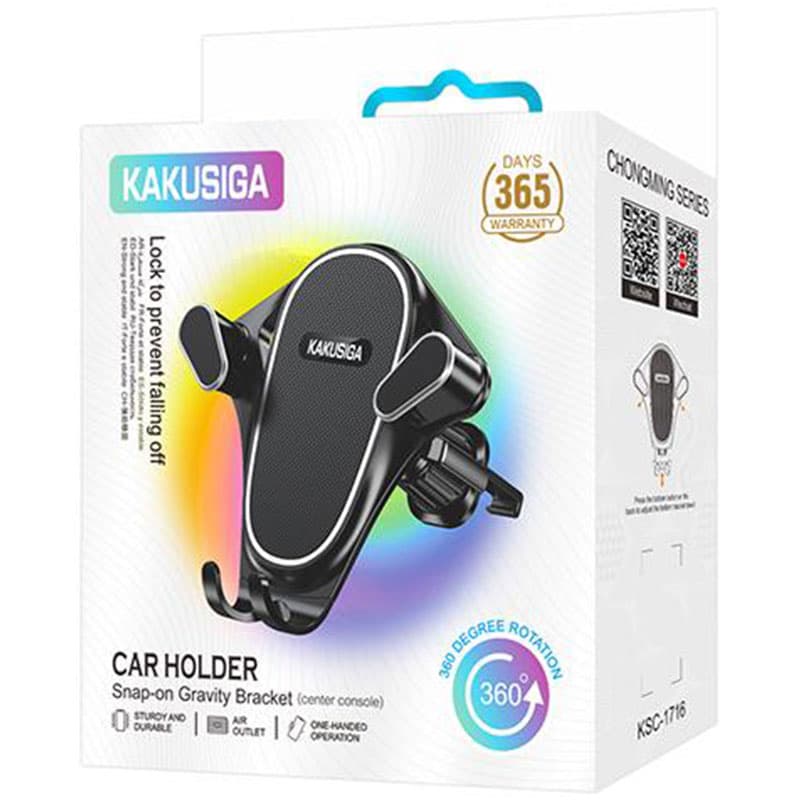 Kaku (KSC-1716) » Suport Auto, Montaj Ventilatie, Cleme Gravity, PullHook, Black 1