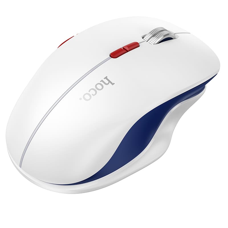 Hoco (GM40) - Mouse Dual, BT 5.0/Wireless 2.4G, acumulator reincarcabil, 400mAh, White
