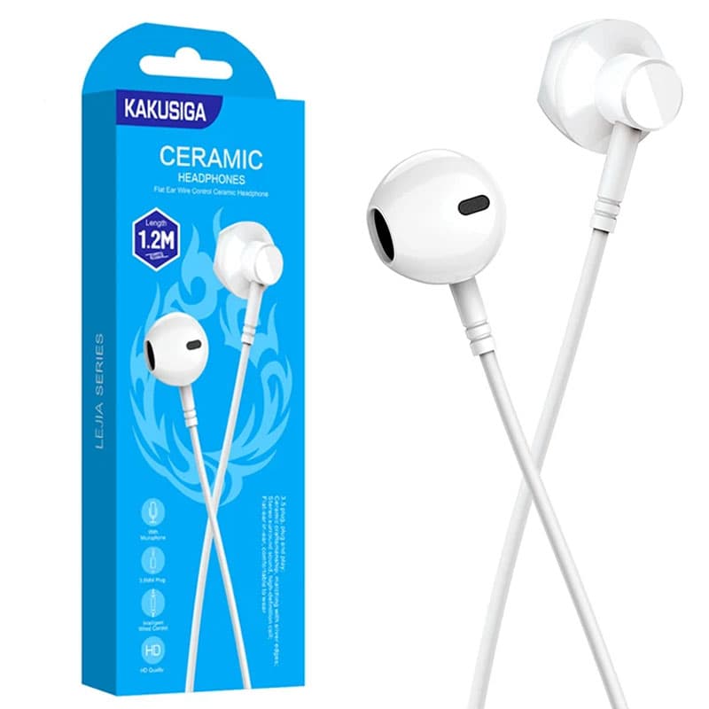 Kaku (KSC-578) - Casti cu Fir, In Ear, 3.5mm, 1.2m, Mic &amp; Volume Key, HiFI, White 1