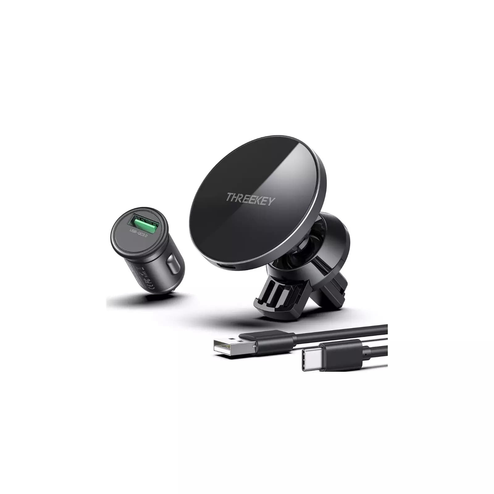 XO (TK-26) Suport Auto cu incarcare Wireless, Ventilatie, MultiAngle, Black 1