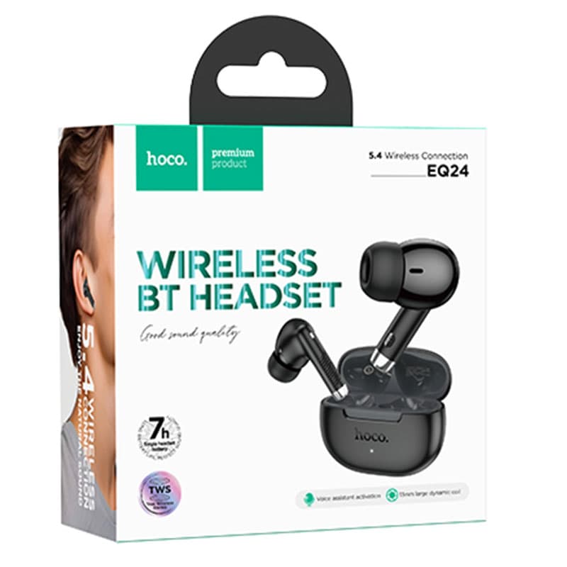 Hoco (EQ24) - Casti Wireless, Ear Buds, BT 5.4, 40/320mAh, Midnight/Black 1