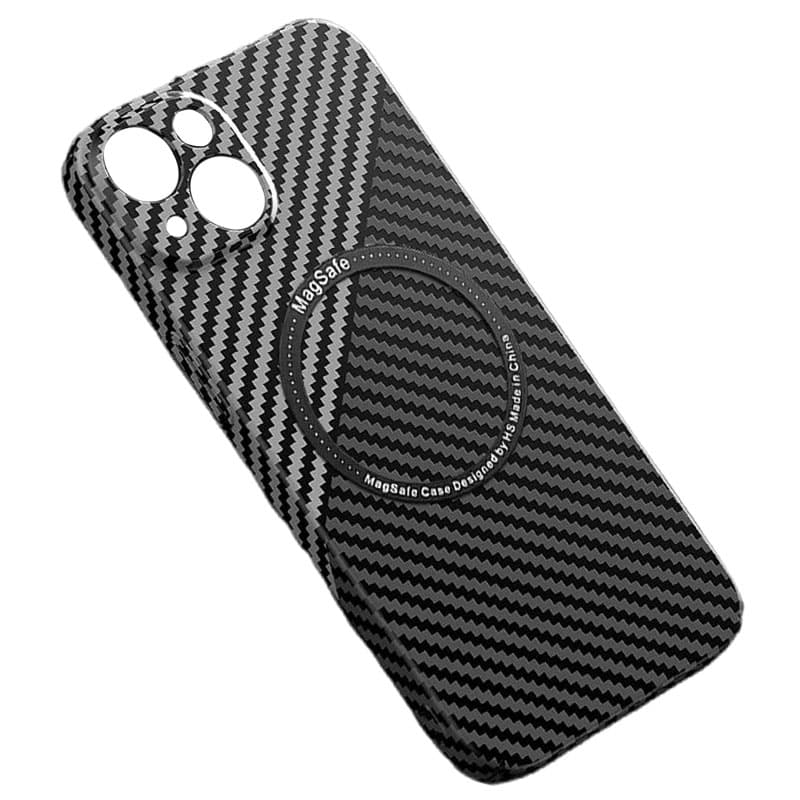 Husa iPefet Carbon » iPhone 11 Pro Max, Kevlar Pattern, cu MagSafe, Black / Grey 1