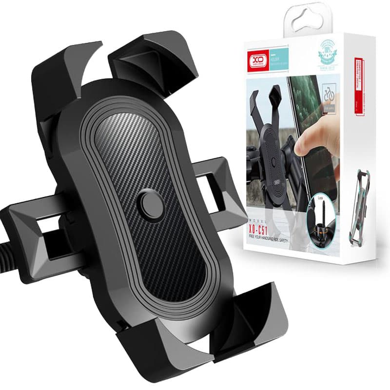XO (C51) - Suport Moto/Bike, cu cleme laterale, montaj Ghidon, MultiAngle, 4 Corners, Black 1