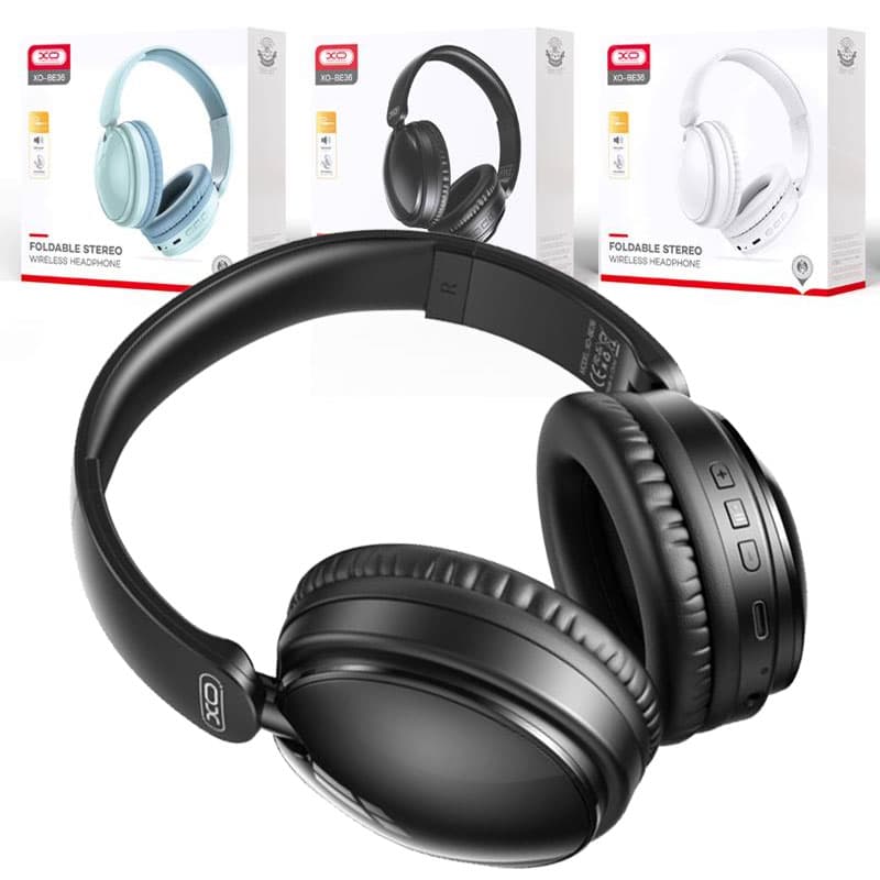 XO (BE36) - Casti Wireless, Over Ear, BT 5.0, 180h StandBy, Gaming, Crystal, Black 1