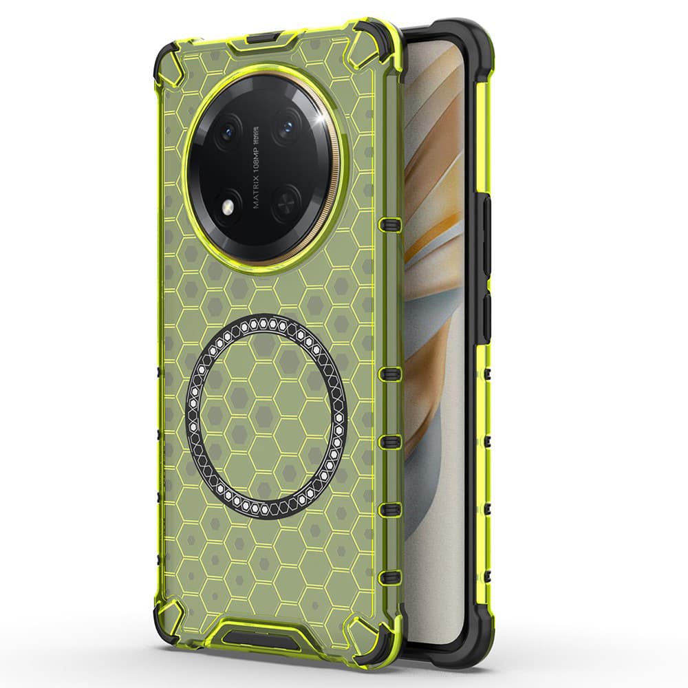 Husa HoneyComb » Honor Magic7 Lite / X9c, Magnet MagCase, AntiDrOppo Corners, Green 1