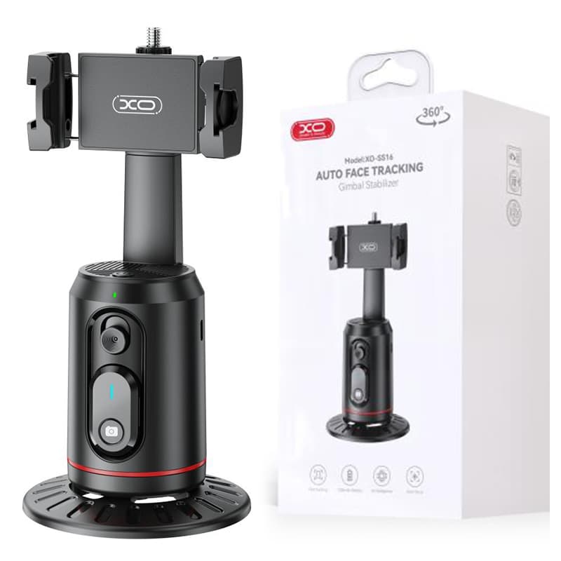XO (SS16) - Suport Stand, tiPhone Selfie, AI cu urmarire faciala, MultiAngle, Black 1