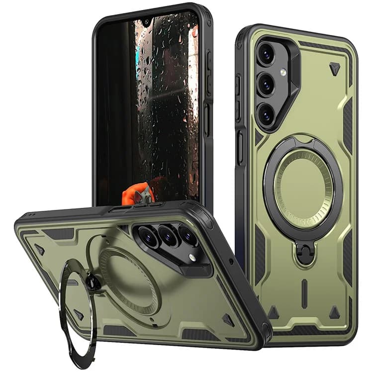 Husa Hybrid Armor » Samsung S25 Plus / S24 Plus, MagRing, MultiAngle, Olive 1