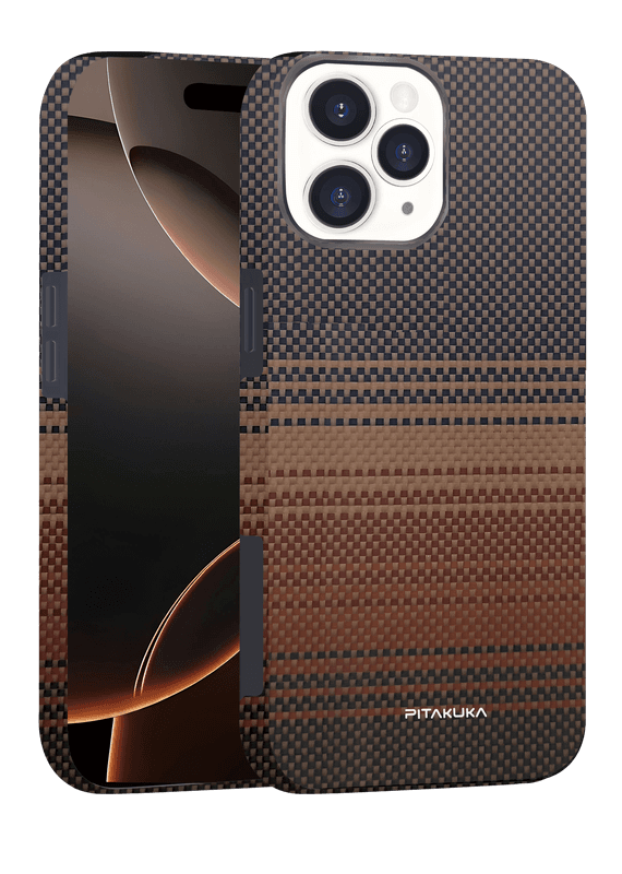 Husa Aramid PTK » iPhone 16 Pro, Kevlar Fiber, cu MagSafe, Sunset YELLOW 1