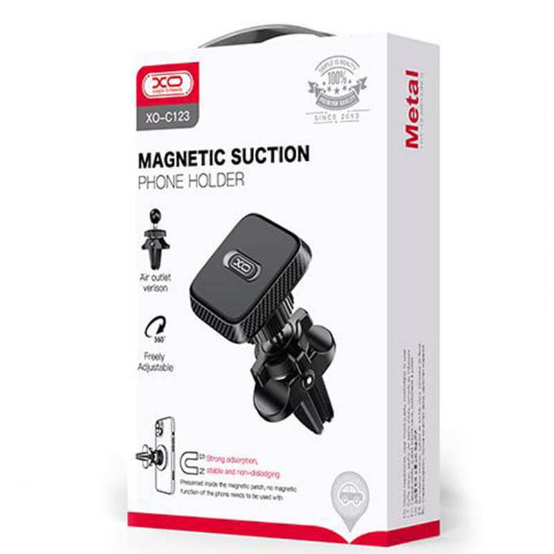 XO (C123) - Suport Auto, Magnetic, montaj Ventilatie, Square, MultiAngle, Lock Position, Black 1