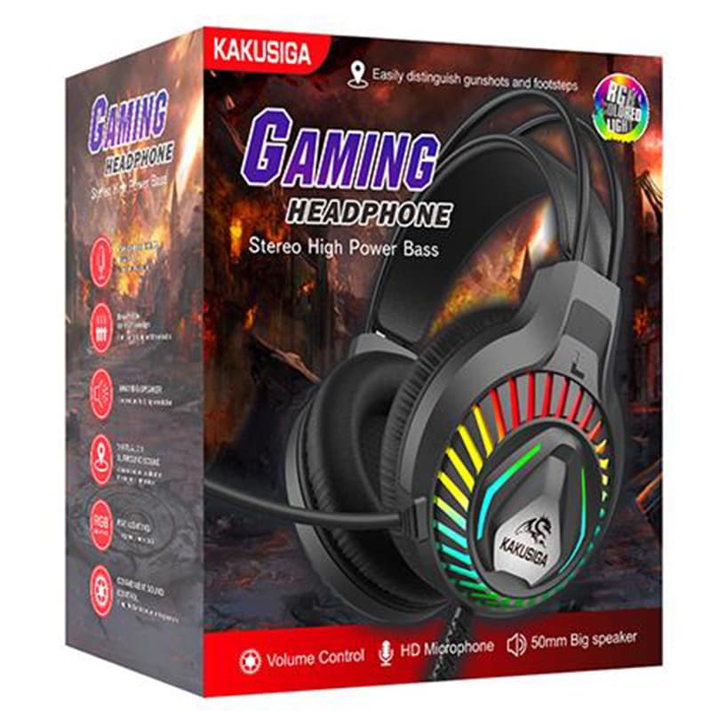 Kaku (KSC-849) - Casti cu Fir, On Ear, 3.5mm, 2m cablu, Gaming, Light Ambient, Black 1