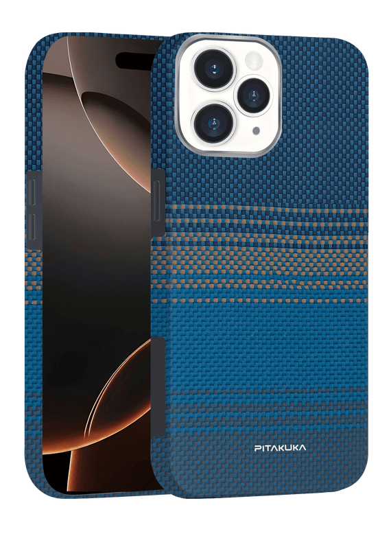Husa Aramid PTK » iPhone 16 Pro Max, Kevlar Fiber, cu MagSafe, Moonrise Blue 1