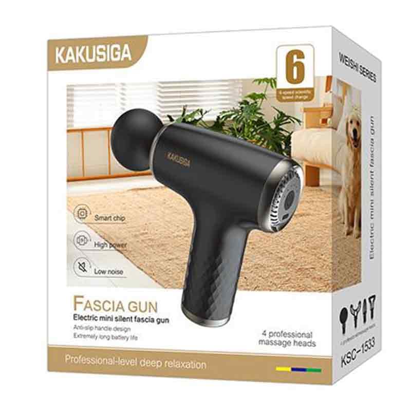 Kaku (KSC-1533) - Aparat de Micro Masaj, tiPhone pistol, 1200mAh, 4 capete, Multi Speed, Black 1