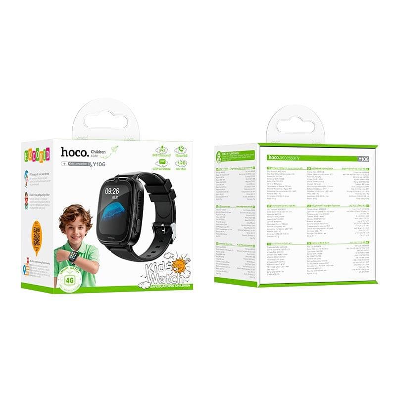 Hoco (Y106) » Ceas Smart pentru copii, Camera Foto, WiFi, functie de localizare, GPS WaterProof, Black