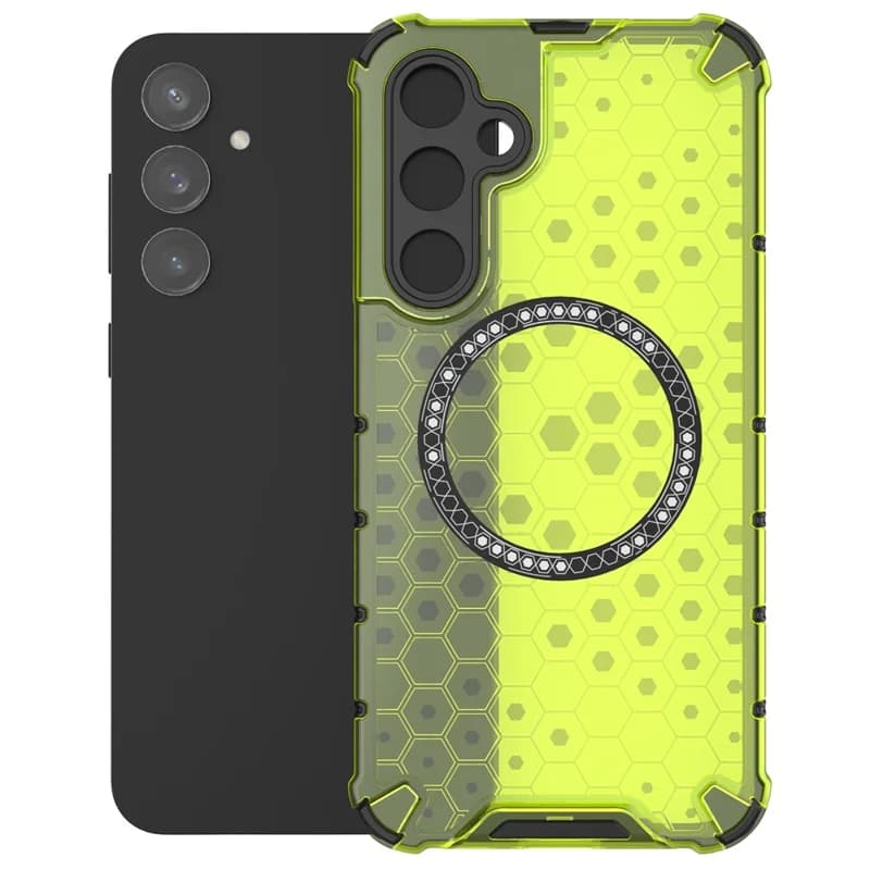 Husa HoneyComb » Samsung S23 FE, Magnet MagCase, AntiDrOppo Corners, Green 1