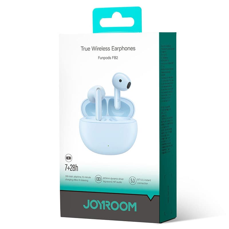 Joyroom (JR-FB2) - Casti Wireless, Ear Buds, BT 5.3, StandBy, 400mAh, Husa Silicon, Blue 1