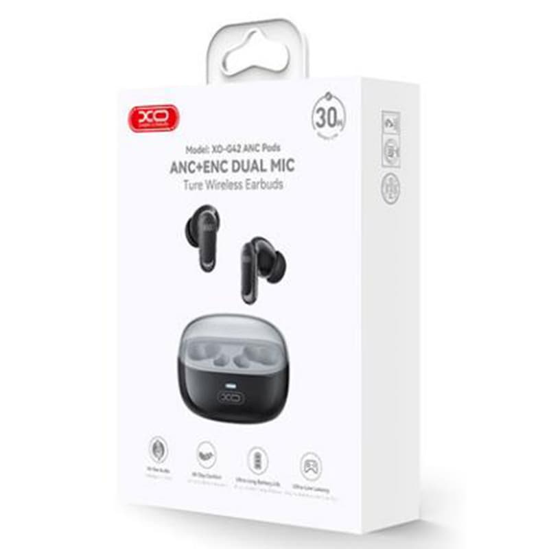 XO (G42) » Casti Wireless In-Ear, baterie 35/300mAh, DualMic, ANC+ENC, ~34h utilizare, Black 1