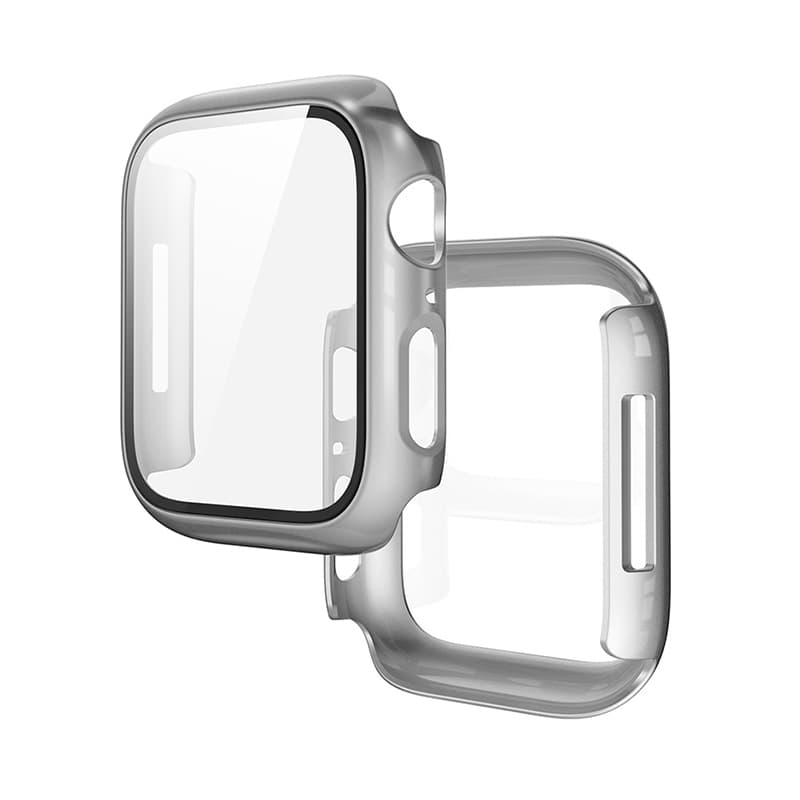 Hoco (WS3) - Rama protectie cu folie integrata, iWatch Series 7/8, PC, (41mm) - Silver 1