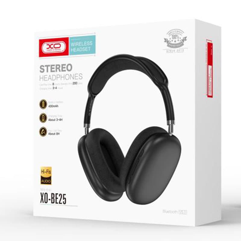 XO (BE25) - Casti Wireless, Over Ear, BT 5.0, 300h StandBy, Gaming, Stereo, Black 1