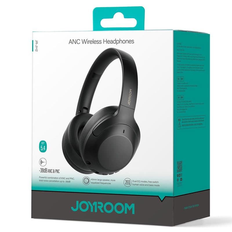 Joyroom (JH2) - Casti Wireless, On Ear, BT 5.4, 800mAh, ANC, Black 1