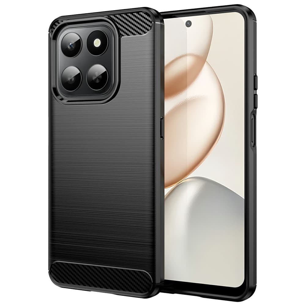 Husa Brush » Honor 400 Smart/X7D, TPU, Metall Look, Black 1