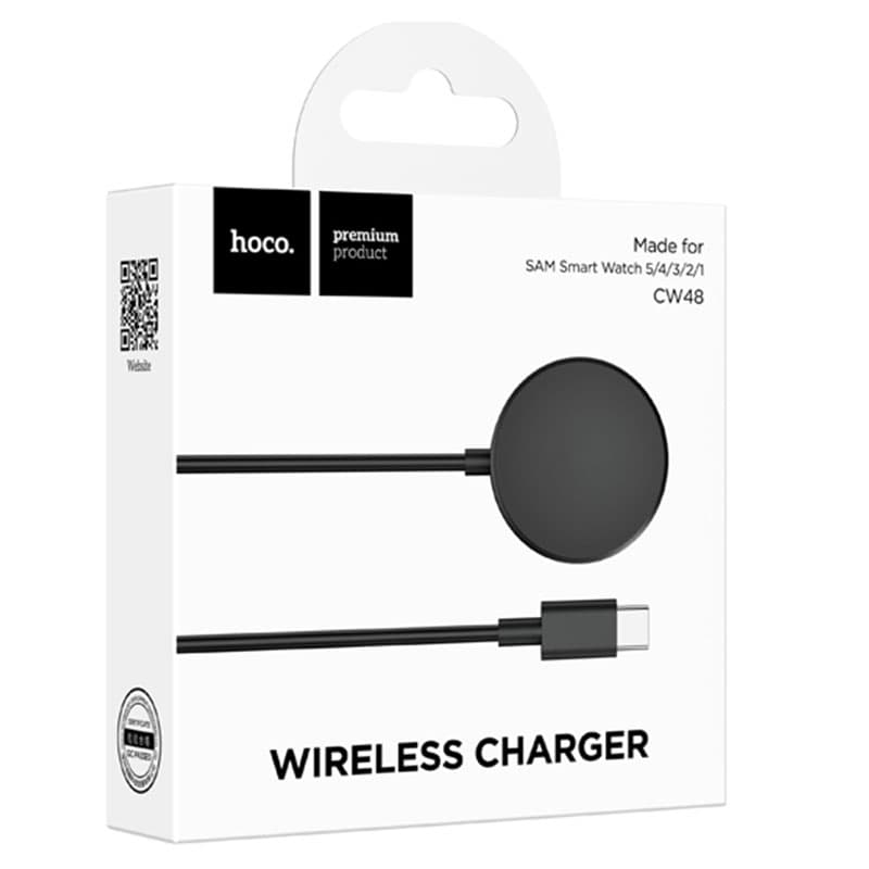 Hoco (CW48) - Incarcator Wireless, Galaxy Watch, 2.5W, 5V, Qi Charging, Black