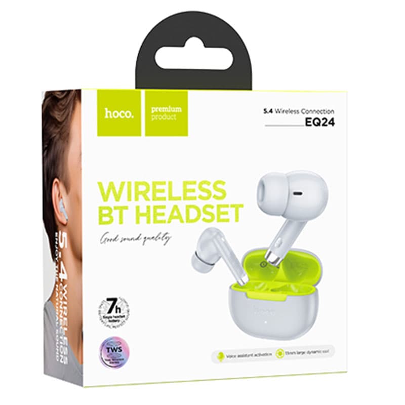 Hoco (EQ24) - Casti Wireless, Ear Buds, BT 5.4, 40/320mAh, Lake/Grey 1
